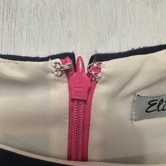 Eliza J Dress Size 8 Fit & Flare Pink Skirt Striped Top Sleeveless A-Line Party - Picture 8 of 11